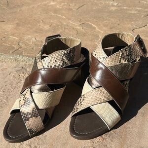 Anyi Lu Zara Leather Sandals  36.5
